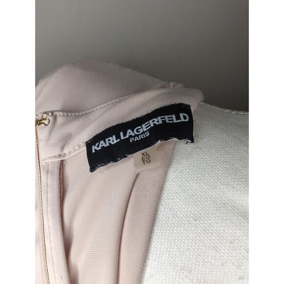 Karl Lagerfeld Paris coquette feminine pink bow blouse XL - Picture 7 of 10